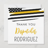 Dispatcherパーソナライズされた Thin金ゴールドラインありがとう サンキューカード (正面)