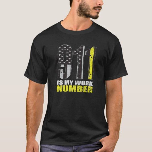 Dispatcher おもしろい Annovation Tee 911は私の仕事N Tシャツ (正面)