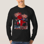 Dispatcher American Flag rex Fireworks 4th of Jul Tシャツ (正面)