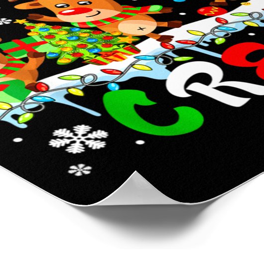 Dispatcher Crew Three Cute Santa Elf Reindeers Xma ポスター (角)