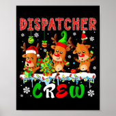 Dispatcher Crew Three Cute Santa Elf Reindeers Xma ポスター (正面)