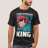 Dispatcher King Gold Thin Yellow Line Flight Disp Tシャツ (正面)