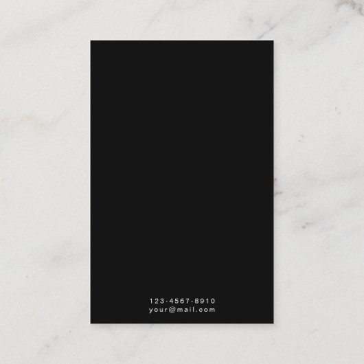 Display Earring Black Color 名刺 (裏面)