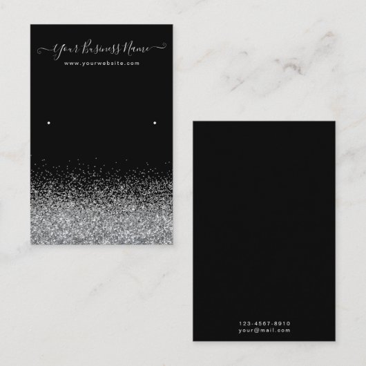 Display Earring Black Color 名刺 (正面/裏面)