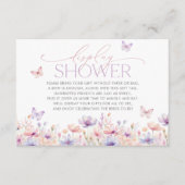 Display Shower Card Wildflower Bridal Shower サンキューカード (正面)