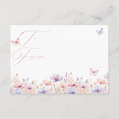 Display Shower Card Wildflower Bridal Shower サンキューカード (裏面)