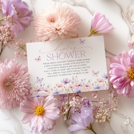 Display Shower Card Wildflower Bridal Shower サンキューカード