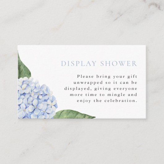 Display Shower, Print, Blue Hydrangea エンクロージャーカード (正面)