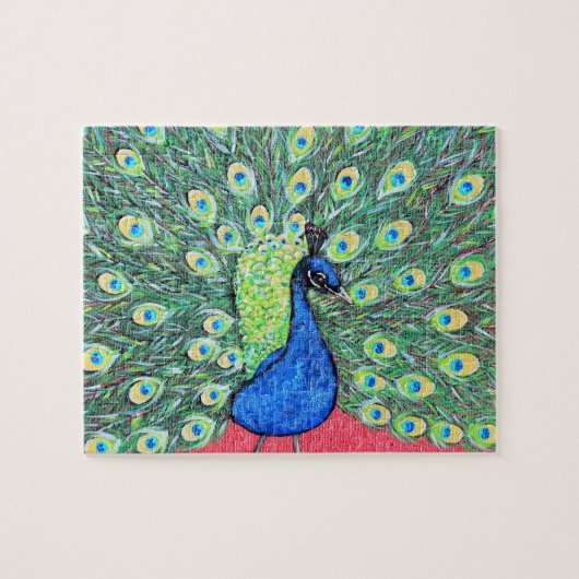 Displaying Peacock Painting ジグソーパズル (横)