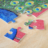 Displaying Peacock Painting ジグソーパズル (側面)