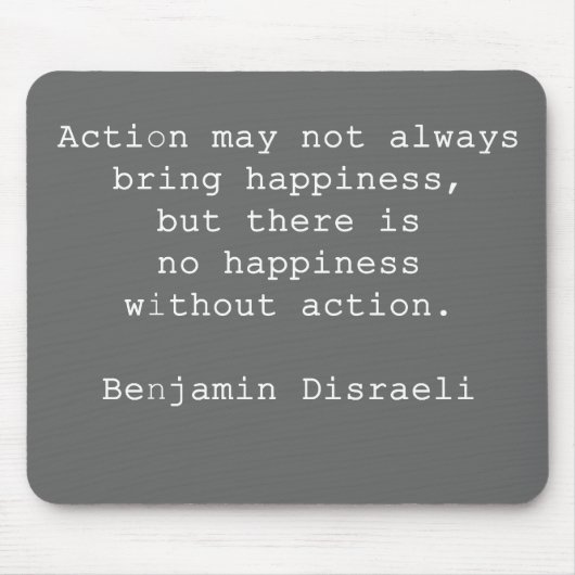 Disraeliの引用文の灰色のマウスパッド マウスパッド (正面)