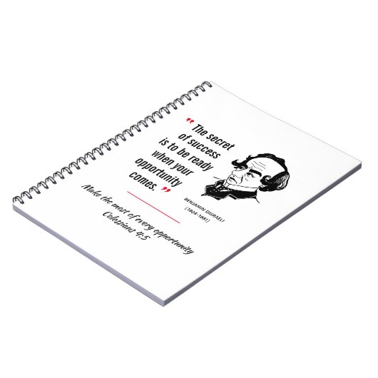 DISRAELI引用文成功機会感動的 ノートブック (左側)