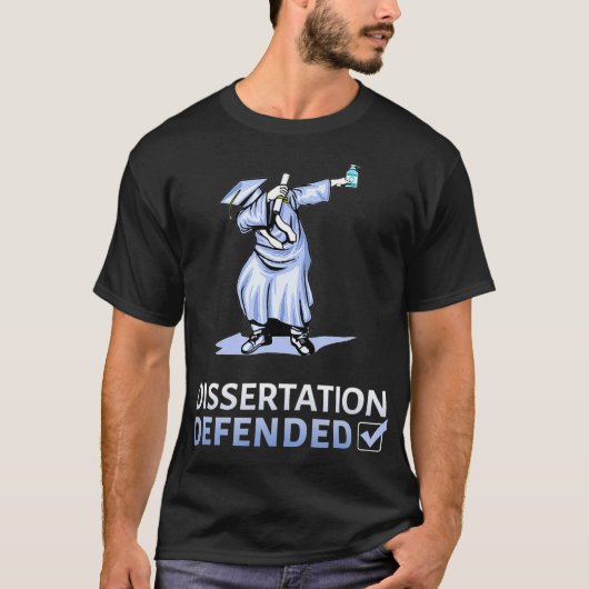Dissertation Defense Dabbing Doctorate PhD Tシャツ (正面)