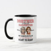Distance Mother Daughter Love Heart to Heart マグカップ (左)