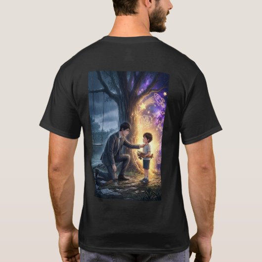 Distant Echoes Inner Child Retro Sci-Fi Magic Tシャツ (裏面)