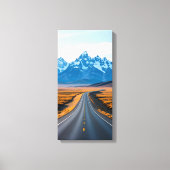 Distant Mountain Peaks キャンバスプリント (正面)