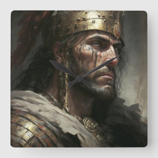 Distant War スクエア壁時計 (正面)