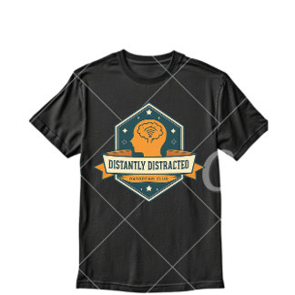 Distantly Distracted – Vintage Sarcastic Mental He Tシャツ