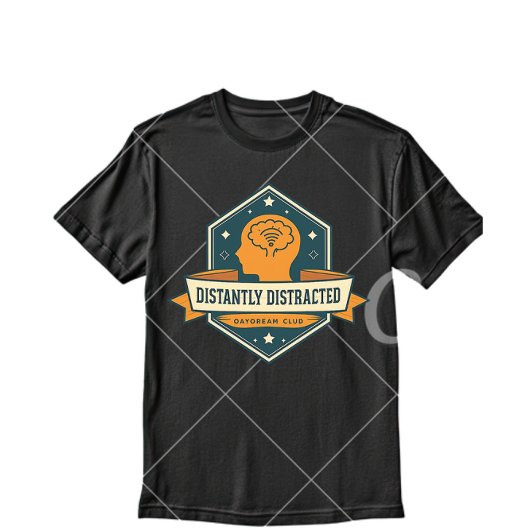 Distantly Distracted – Vintage Sarcastic Mental He Tシャツ