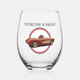 Distinct & ユニーク, My Corvette Stemless Wine Glass ステムなしワイングラス