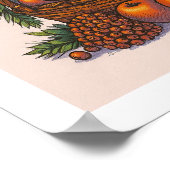 Distinct Color Palette: Seamless Orange Apples ポスター (角)