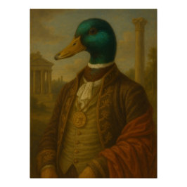 Distinguished Mallard Gentleman Portrait ポスター