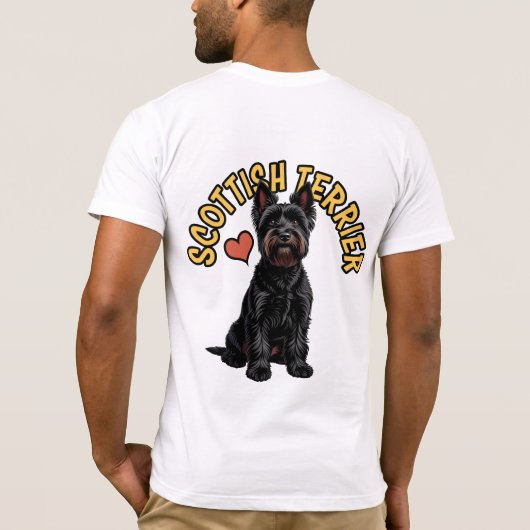 Distinguished Scottish Terrier Portrait T-Shirt Tシャツ (裏面)