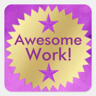 Distinguished Student's Awesome Work Awardステッカー スクエアシール