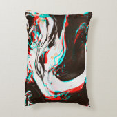 Distorted and glitched texture of marbled ink surf アクセントクッション (裏面(縦))