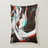 Distorted and glitched texture of marbled ink surf アクセントクッション (正面(垂直))