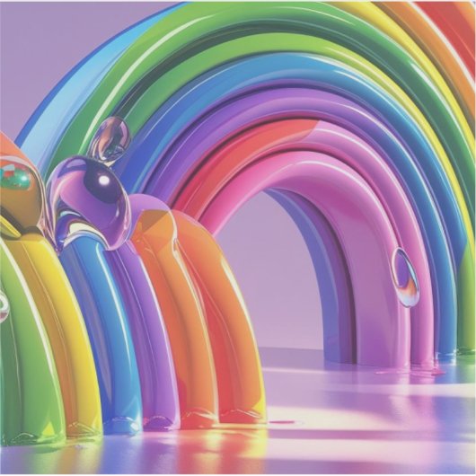 Distorted Rainbows シール (正面)