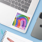 Distorted Rainbows シール (ノートパソコンとiPhone)