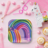 Distorted Rainbows ペーパープレート (パーティー)