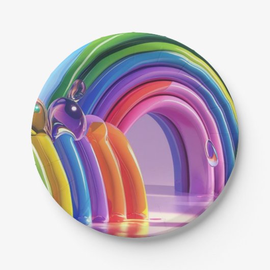 Distorted Rainbows ペーパープレート (正面)
