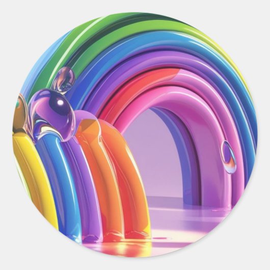 Distorted Rainbows ラウンドシール (正面)