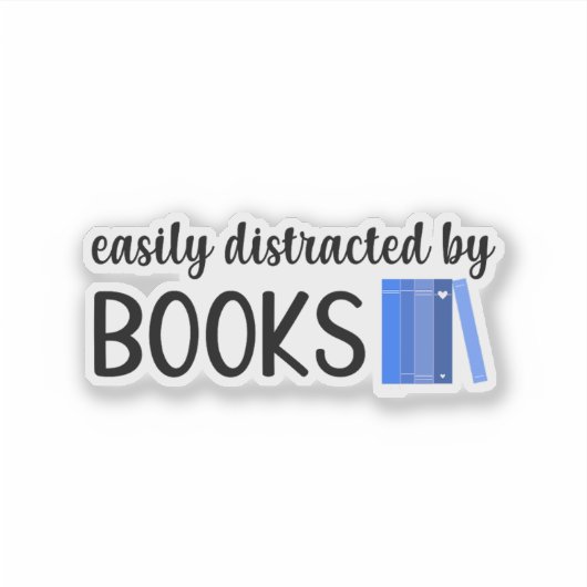 Distracted by Books シール (正面)