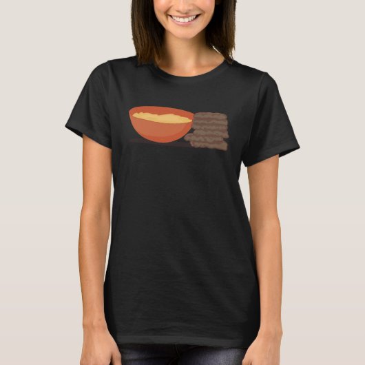 Distracted by Falafel and Hummus Ironic Levant Foo Tシャツ (正面)