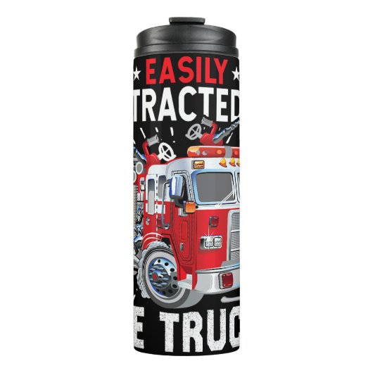 Distracted By Red Fire Trucks タンブラー (正面)