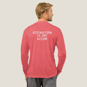 Distraction Is Not Action トライブレンドTシャツ (背面全体)