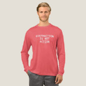Distraction Is Not Action トライブレンドTシャツ (正面全体)