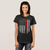Distress American Flag Ironworker Tシャツ (正面フル)