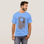 Distressed Acoustic Guitar Vintage Player Rock Rol Tシャツ (正面フル)