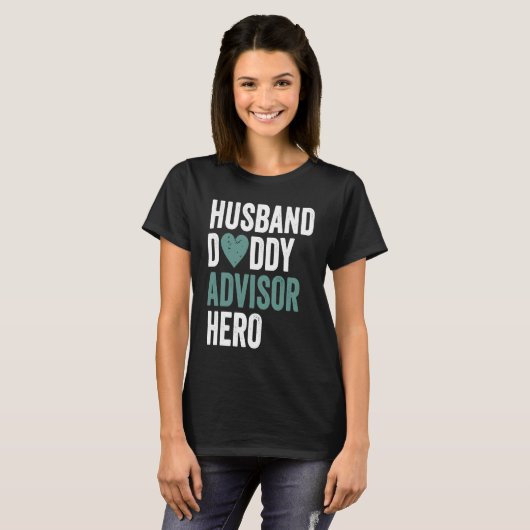 Distressed Advisor  Husband Daddy Advisor Hero Tシャツ (正面フル)
