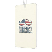 Distressed America Mustache Patriotic Vector Desig カーエアーフレッシュナー (左)