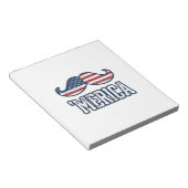 Distressed America Mustache Patriotic Vector Desig ノートパッド (アングル)
