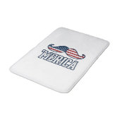 Distressed America Mustache Patriotic Vector Desig バスマット (アングル)