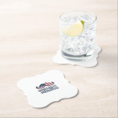 Distressed America Mustache Patriotic Vector Desig ペーパーコースター (インサイチュ)