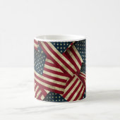 Distressed American Flag Art コーヒーマグカップ (中央)