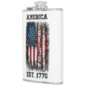 Distressed American Flag Freedom Est. 1776 フラスク (左)