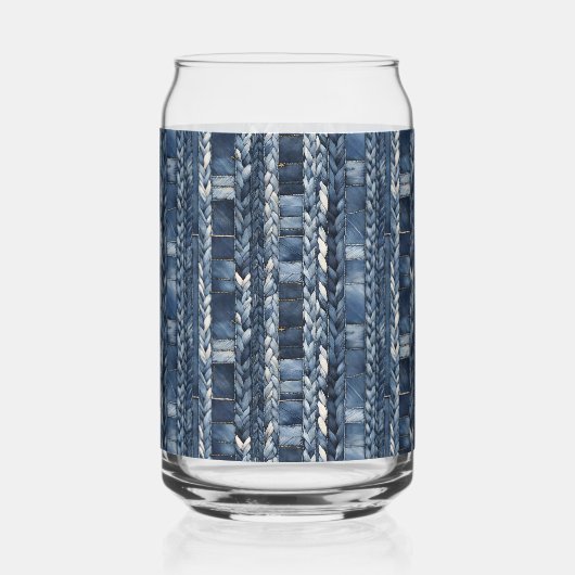 Distressed And Braided Blue Jean Denim ガラス缶 (裏面)